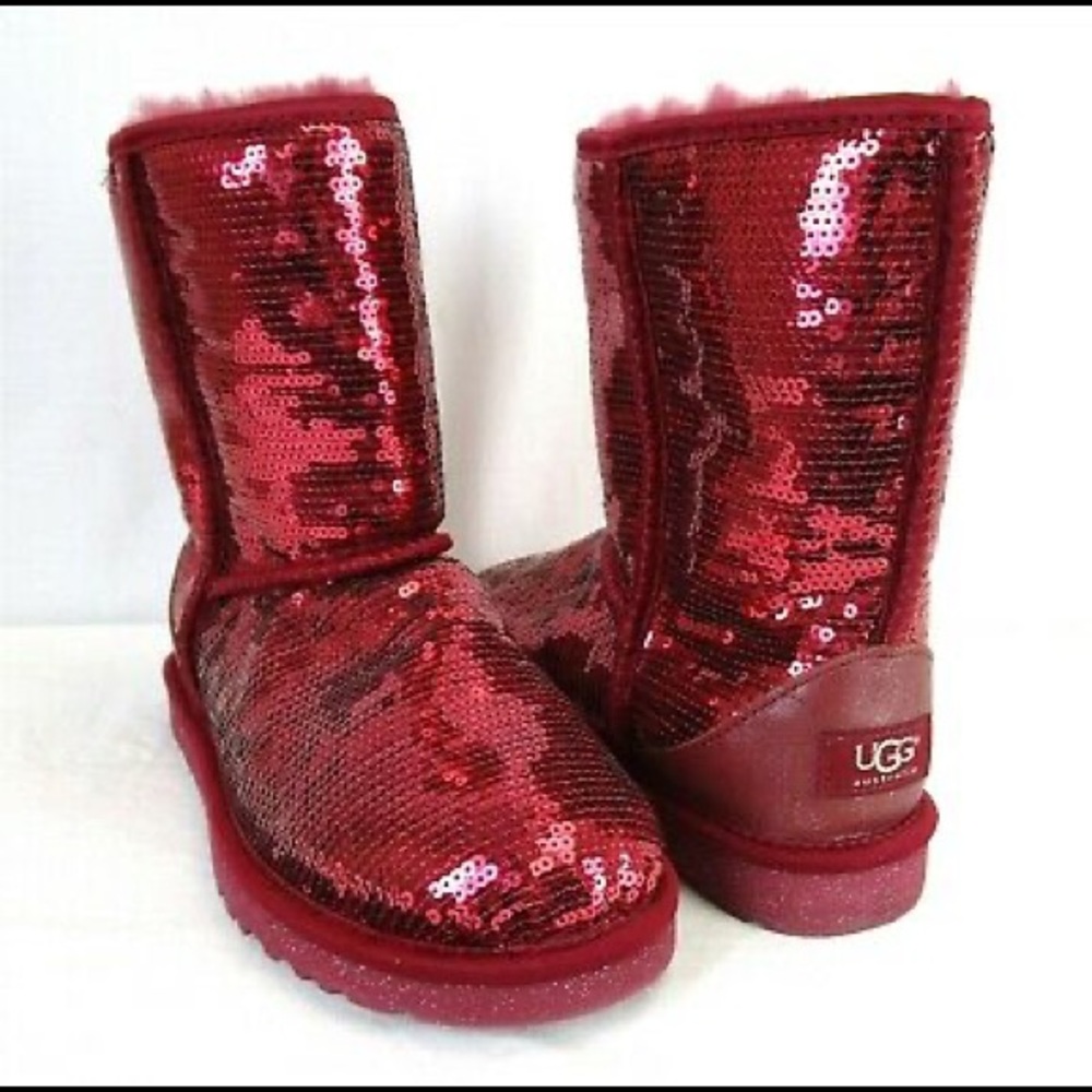 Red Sequin Ugg Boot